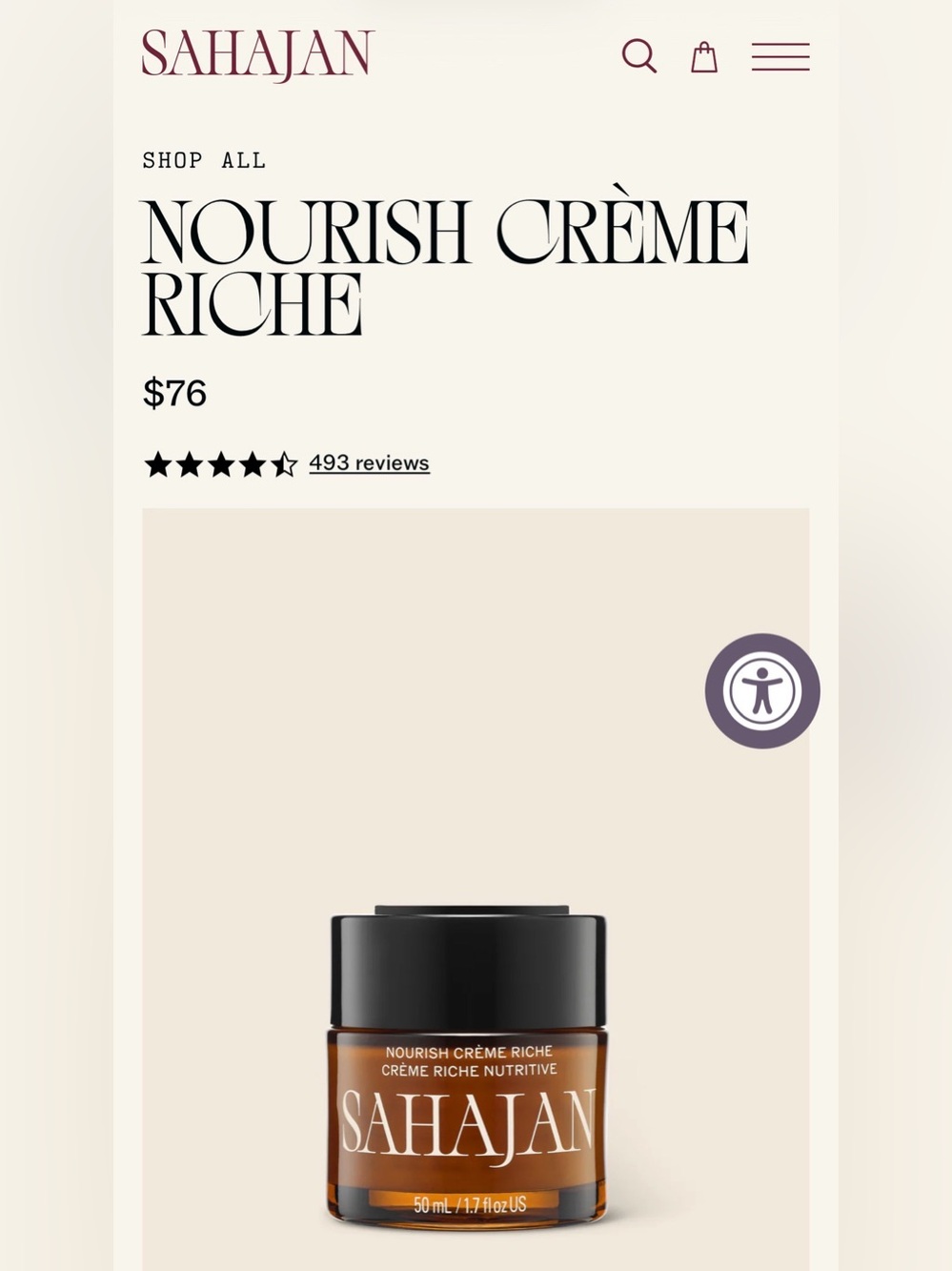 Sahajan Nourish Crème Riche
